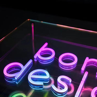 Custom Infinity Effect Kleurgradiënt Spiegel Licht Neon Schild met Duurzaam Metalen Frame