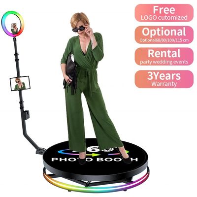 Automatische 360-fotobooth voor zakelijke evenementen Gratis aangepast logo Invoerspanning 110-240V