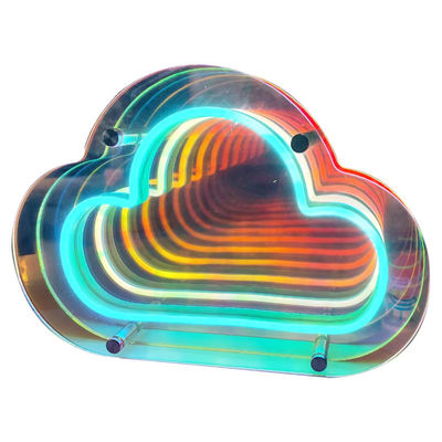 DC12V/AC110-220V Custom Infinity Logo gekleurde LED 3D Neon Muurtunnel voor DJ Disco Party