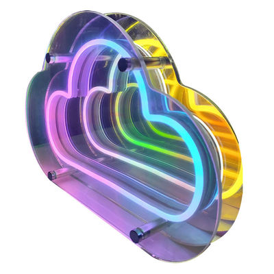 DC12V/AC110-220V Custom Infinity Logo gekleurde LED 3D Neon Muurtunnel voor DJ Disco Party