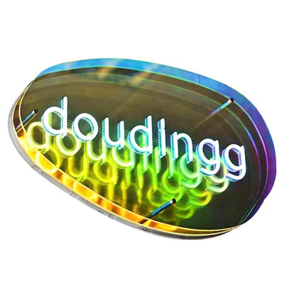 DC12V/AC110-220V Custom Infinity Logo gekleurde LED 3D Neon Muurtunnel voor DJ Disco Party