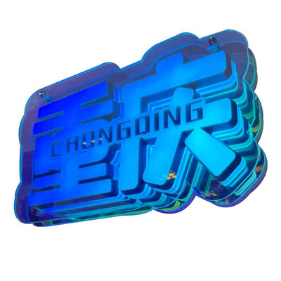 DC12V/AC110-220V Custom Infinity Logo gekleurde LED 3D Neon Muurtunnel voor DJ Disco Party