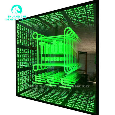 12V Custom Neon Sign Infinity Mirror Led Logo Multilayer 3d Dansvloer voor binneninrichting