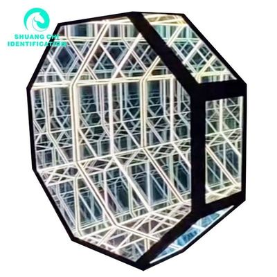 Gepersonaliseerde gekabelde transformatieruimte 3D Neon Abyssal Mirrors met aanpasbare kleuren