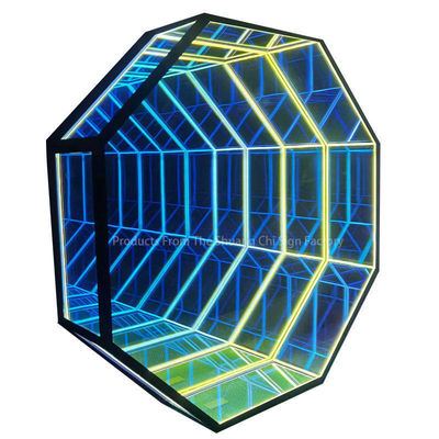 Gepersonaliseerde gekabelde transformatieruimte 3D Neon Abyssal Mirrors met aanpasbare kleuren