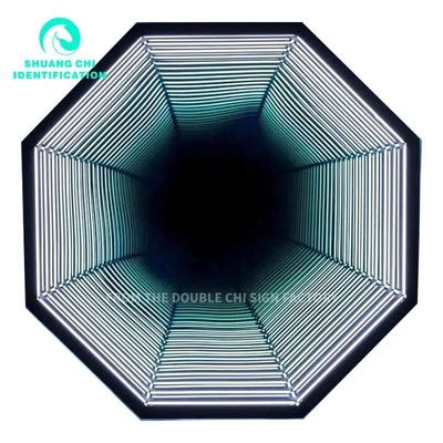 Gepersonaliseerde gekabelde transformatieruimte 3D Neon Abyssal Mirrors met aanpasbare kleuren
