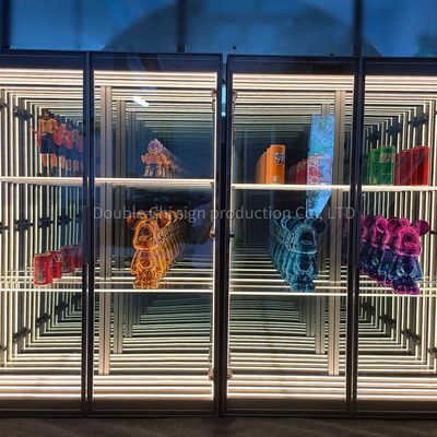 Aanpasbare kleuren Infinite Abyss Mirror Display Case voor thuis- en commerciële ruimtes