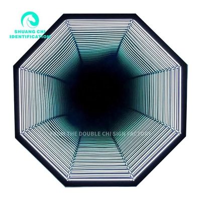 Kleurrijke Led 3D Neon Wall Infinity Mirror Tunnel voor Home Decor Statement Making Design
