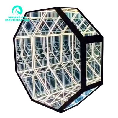 Kleurrijke Led 3D Neon Wall Infinity Mirror Tunnel voor Home Decor Statement Making Design