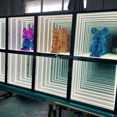 Hoge helderheid LED licht Modieus Abyss spiegelkasten voor thuis en winkel display