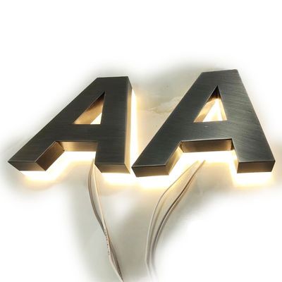 Acryl-LED-strook van roestvrij staal Lichtgevende tekens voor buitenbladen voor deurkoppen