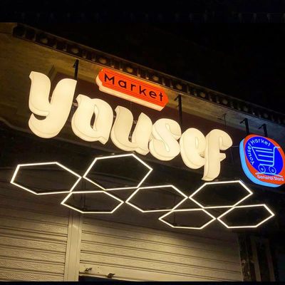 Acryl-LED-strook van roestvrij staal Lichtgevende tekens voor buitenbladen voor deurkoppen