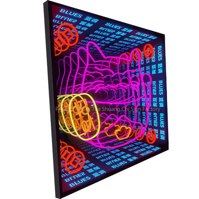 Neon Abyssal Mirror Meets Customized LED Innovation 3D Glas Decoratie