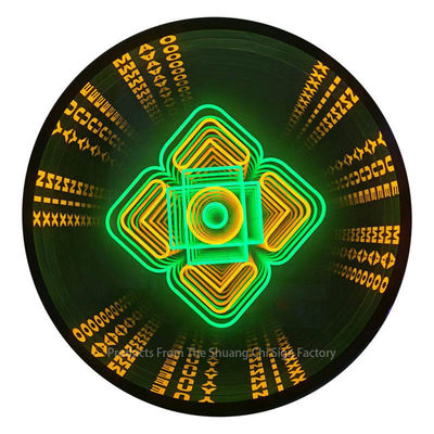 Neon Abyssal Mirror Meets Customized LED Innovation 3D Glas Decoratie