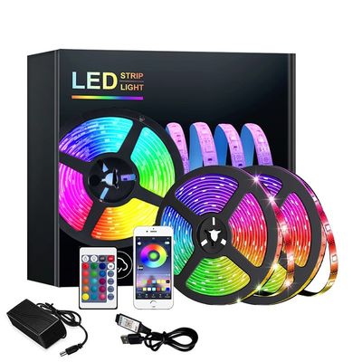 LED-lichtbron 5M 10M 20M 5V IP20 5050 RGB USB Kleurveranderend Muziek Flex Decoratie