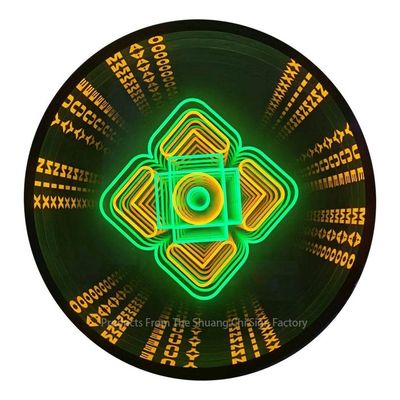Rode Infinity Mirror Neon licht esthetisch en 80lm/w licht efficiëntie voor functioneel