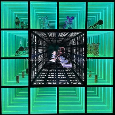 2024 Decoratieve opslag Dubbele doeleinden binnenshuis buiten Abyss Spiegel licht display kast