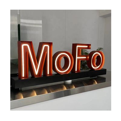 3D metalen letters achtergrondverlichting verlicht bord Led licht letters Geen minimum bestelhoeveelheid