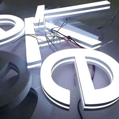 3D metalen letters achtergrondverlichting verlicht bord Led licht letters Geen minimum bestelhoeveelheid