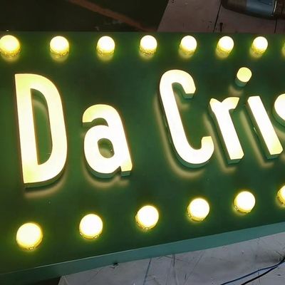 3D metalen letters achtergrondverlichting verlicht bord Led licht letters Geen minimum bestelhoeveelheid