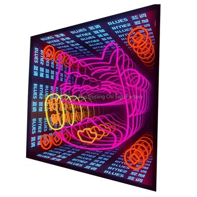 3D Neon Abyssal Mirror met aangepast ontwerp en 80lm/w lamp licht efficiëntie