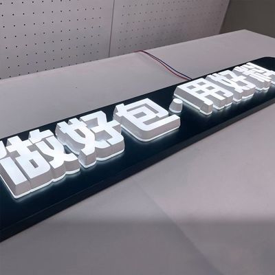 Achterkant verlicht LED-metalen letterlichten Schild 3D Plastic Lichtgevende tekens voor reclame