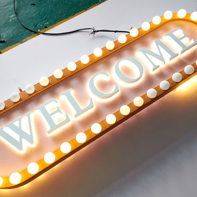 Achterkant verlicht LED-metalen letterlichten Schild 3D Plastic Lichtgevende tekens voor reclame