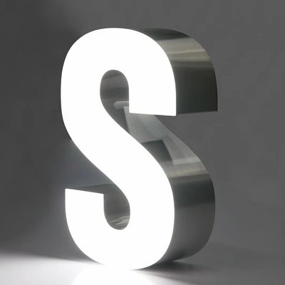 Stainless Steel Store Sign met acryl LED Lichtgevende tekens in aangepaste kleur