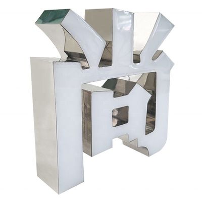 Stainless Steel Store Sign met acryl LED Lichtgevende tekens in aangepaste kleur