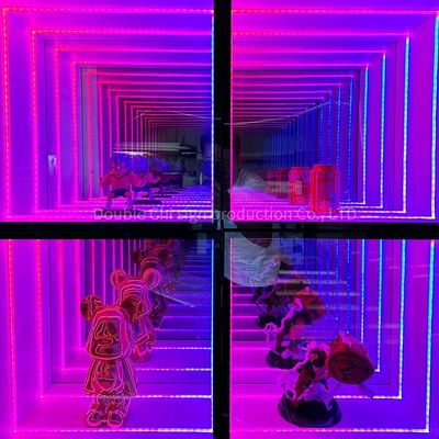 Superbally ontworpen oneindige lichtgevende Abyss spiegel display kast met aangepaste grootte