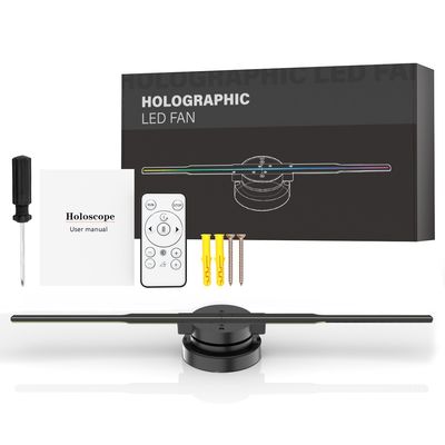 Grote 180cm 3D Hologram Projector Fan met 4 Blades 1.692MM Pixel Pitch Wifi App Control