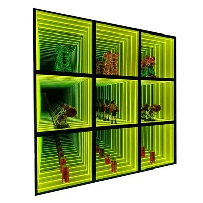 Custom Abyss Mirror Infinite Magic Mirror Display Cabinet voor commerciële winkelversiering