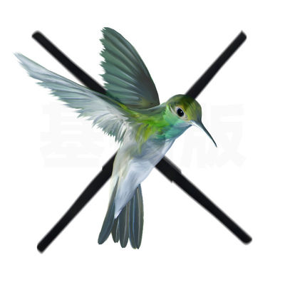 3D-holografisch display ventilator met LED 24 uur reactietijd en 176° kijkhoek