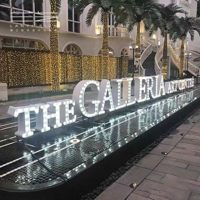 Verlichte achterkant verlicht metaal led brief lichten teken acryl roestvrij staal lichtgevend karakter voor het display