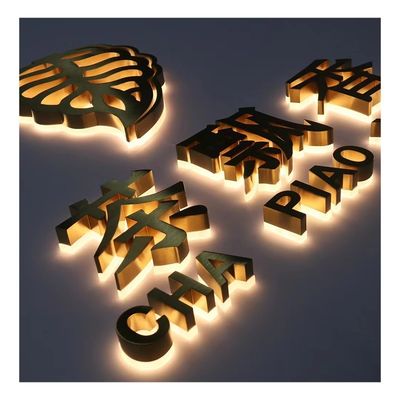 Adapter stroomvoorziening Op maat gemaakte buiten LED achtergrondverlichting van roestvrij staal verlichte borden