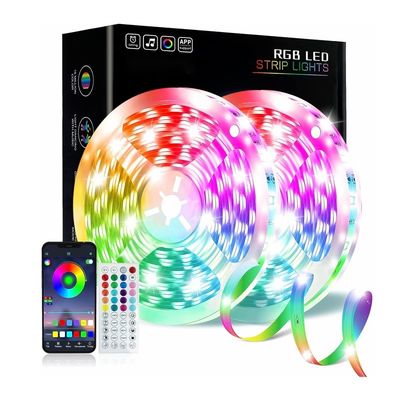 Bluetooth Switch Mode 5050 SMD 220V 110V 100m Ruimte Smart Flexible LED Light Bar Waterdicht RGB LED Strip Lights