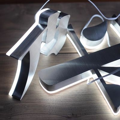 Acrylisch open bord Lichte spoortekens met LED-lampen Lichtbron Achtergrondlicht Letters