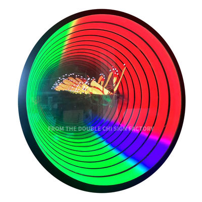 Glas-LED-tunnelbriefbord met eindeloze spiegelwerking en DC12V/AC110-220V-spanning