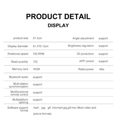 Hoge helderheid 2300 3D Hologram Display Rotate Ad Player LCD Digital Signage voor uw