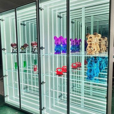 Gepersonaliseerde grootte Mode Trends Abyss Mirror Display Case voor brood en tabaksmodellen
