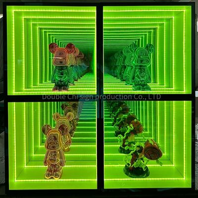 Magische spiegel display case met aangepaste dikte en LED-lamp