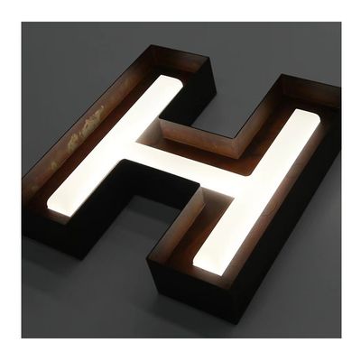 Hoge helderheid LED licht roestvrij staal achtergrondverlichting acryl 3d verlicht brief logo teken