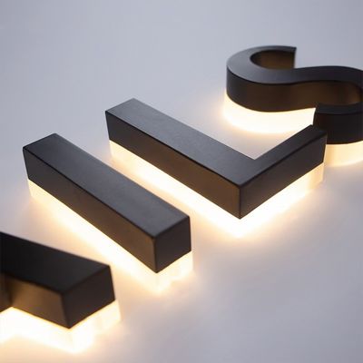 Hoge helderheid LED licht roestvrij staal achtergrondverlichting acryl 3d verlicht brief logo teken