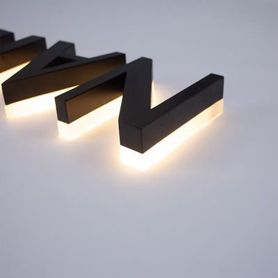Hoge helderheid LED licht roestvrij staal achtergrondverlichting acryl 3d verlicht brief logo teken