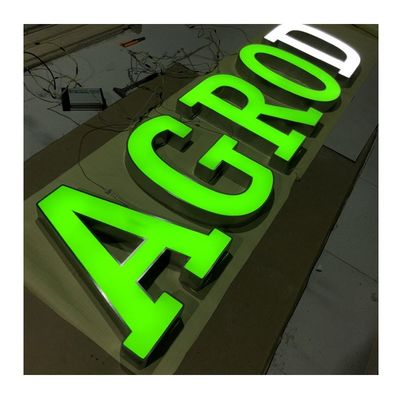 Hoge helderheid LED Light Up Logo Acrylisch bord voor busstation
