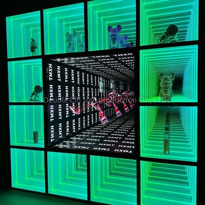LED Strip Light Infinity Mirror Display Case voor Showroom Meubels Verkoopwinkel Op maat