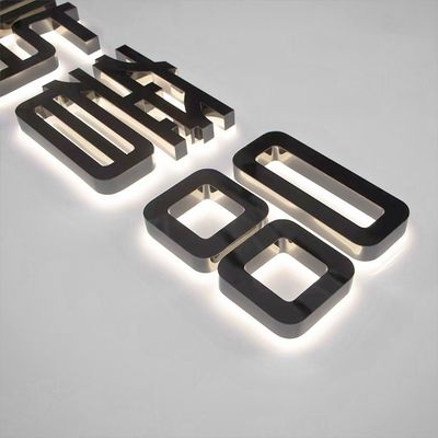 Custom Logo Lichtgevende tekens met roestvrij staal Acryl LED-strookverlichting