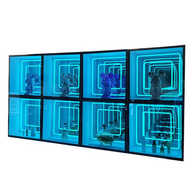 Gepersonaliseerde grootte Fashion Light Up 3D LED Infinity Mirror Display Case voor trendy items
