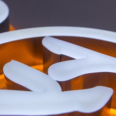 Straat Advertentiebord LED Letters Alphabet met roestvrijstalen strepen en verlichting