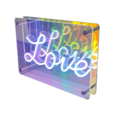 Custom LED Infinity Mirror Sign met acrylmateriaal en Mini Luminous Character Design